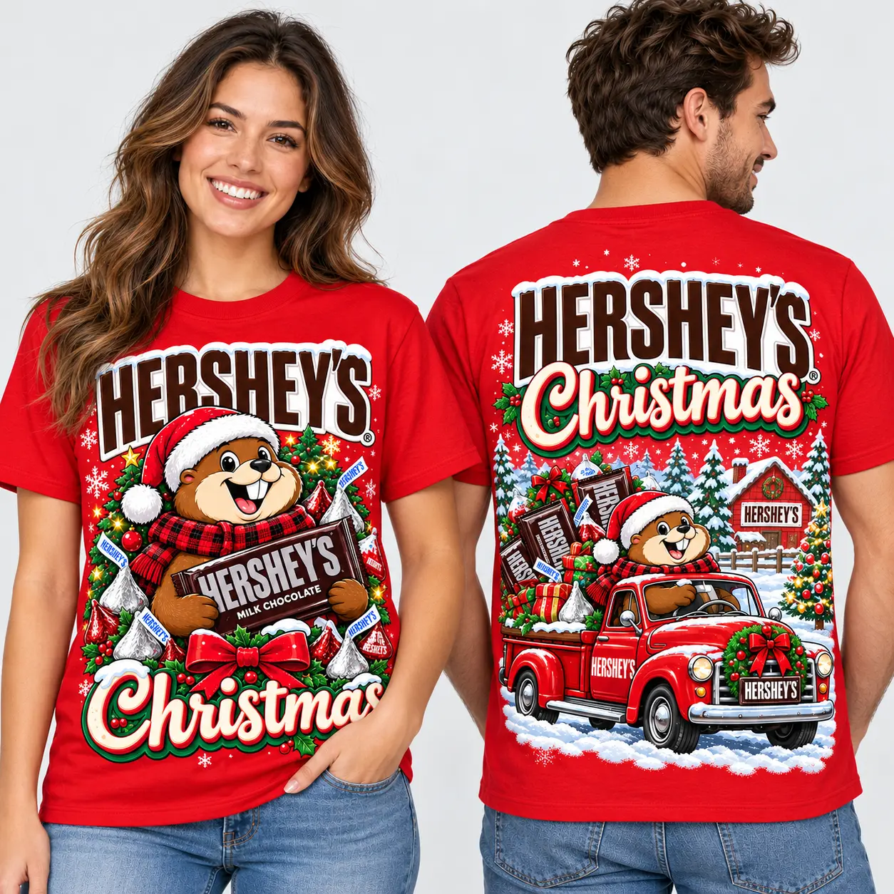 Hersheys Christmas Candy Truck 3D Shirt NTH1