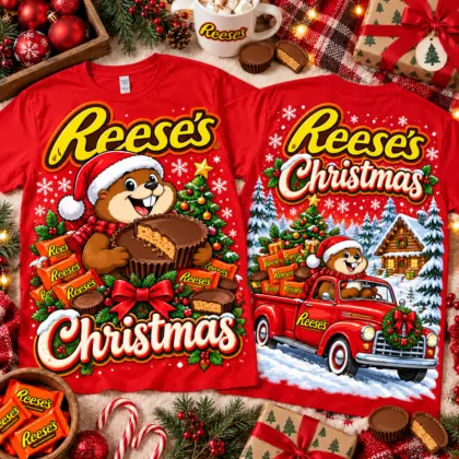 Reeses Christmas Candy Truck 3D Shirt NTH1