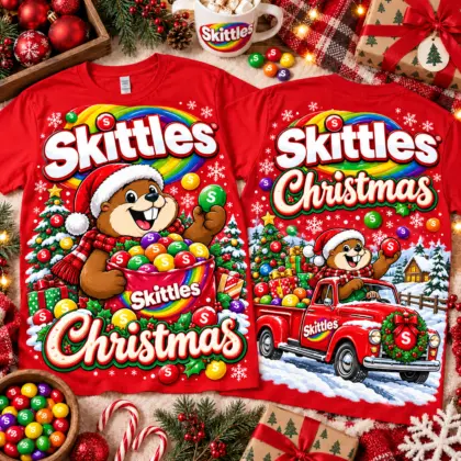 Skittles Christmas Candy Truck 3D Shirt NTH1