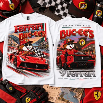 Buc-ee's Ferrari Red Supercar Adventure 3D Shirt for Racing Fans NTH1