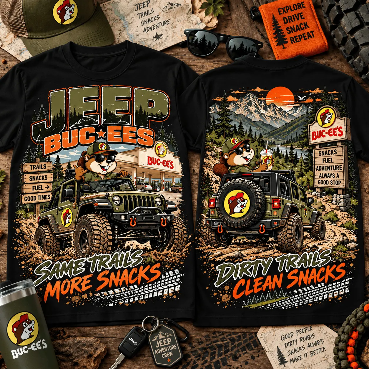 Buc-ee's Jeep Off Road Adventure 3D Shirt for Trail Fans NTH1