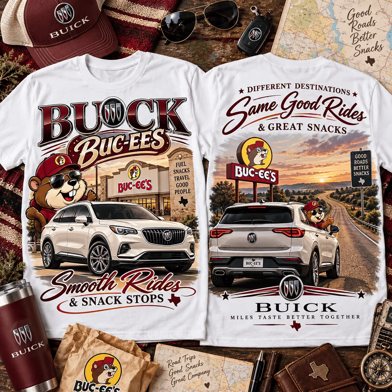 Buc-ee's Buick Smooth Ride Road Trip 3D Shirt for Car Fans NTH1 - Image 2