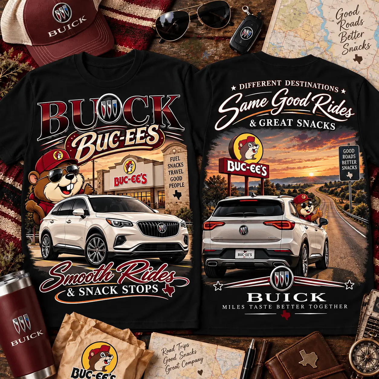Buc-ee's Buick Smooth Ride Road Trip 3D Shirt for Car Fans NTH1