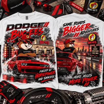Buc-ee's Dodge Muscle Car Adventure 3D Shirt for Road Trip Fans NTH1