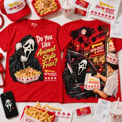 In-N-Out Burger Ghostface 3D Shirt For Scream Lovers