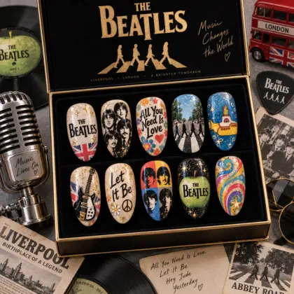 The Beatles Abbey Road Yellow Submarine and Let It Be Press On Nails NDN