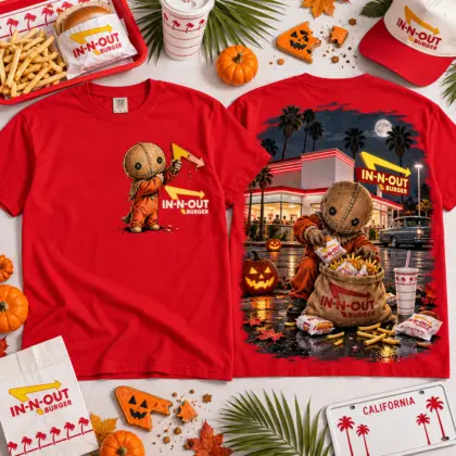 In-N-Out Burger Sam Trick 'r Treat 3D Shirt For Halloween Lovers NNK