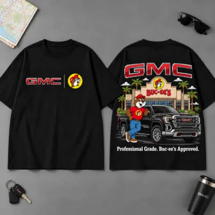Buc-ee's GMC Professional Grade Road Trip 3D T-Shirt For Truck Enthusiasts NDN Black