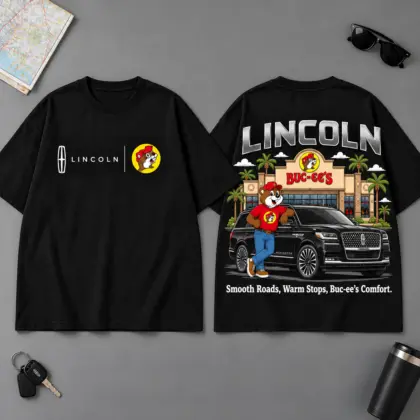 Buc-ee's Lincoln Refined Ride Road Trip 3D T-Shirt For Luxury Car Fans NDN Black