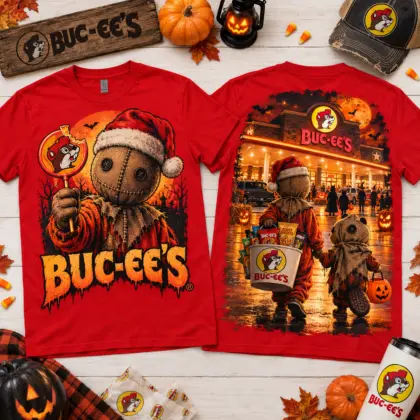 Buc-ee's Sam Trick r Treat Christmas Halloween Candy 3D Shirt For Horror Lovers NNK