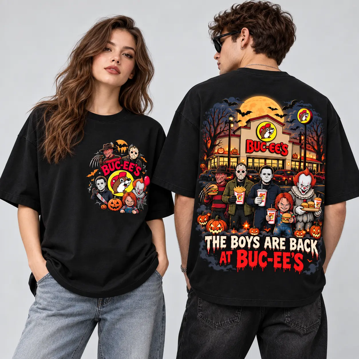 Buc-ee's Horror Boys Are Back Halloween 3D Shirt For Midnight Road Trip Fans NDN worn