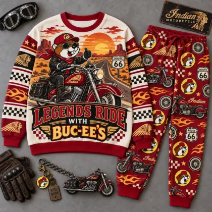 Premium Buc-ee's Legends Ride with Buc-ee's Graphic Sweater and Jogger Pants Set NDN